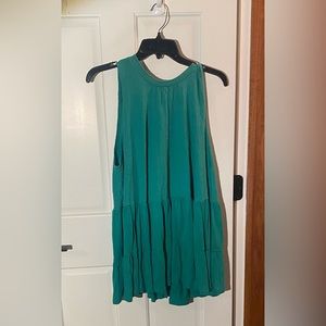 Free People Green Tiered Tank